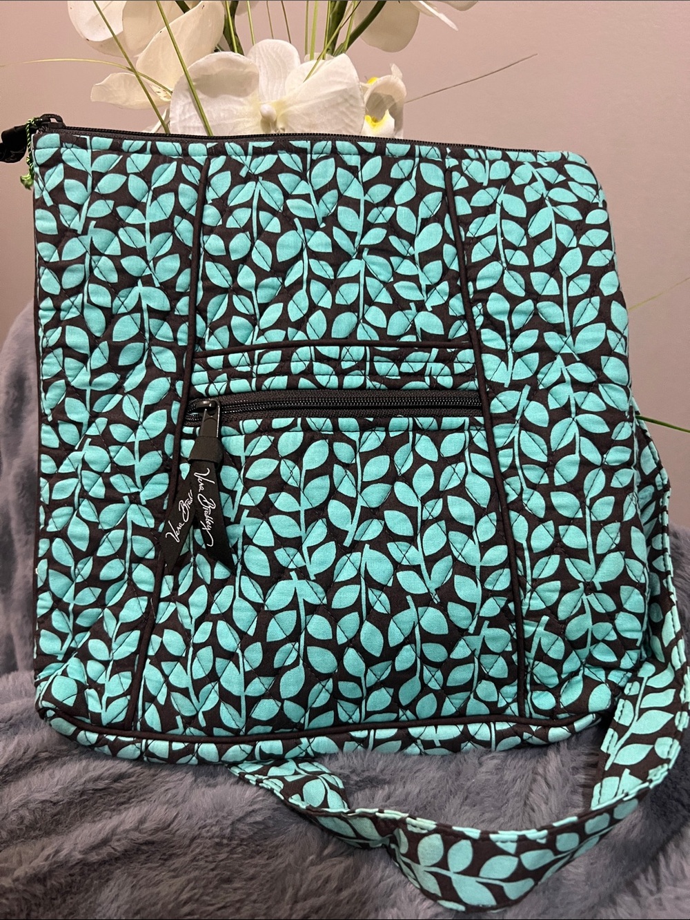 Vera Bradley Shower Vines Teal Hipster Teal Bag NWT retail $60